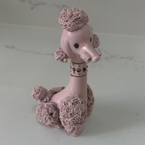 Vintage 1950’s Relco Spaghetti Pink French Poodle Porcelain Figurine